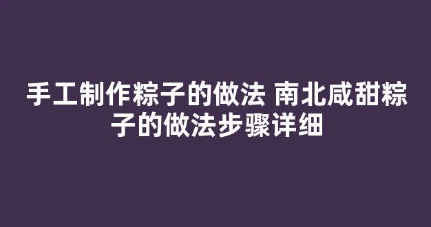 手工制作粽子的做法 南北咸甜粽子的做法步骤详细