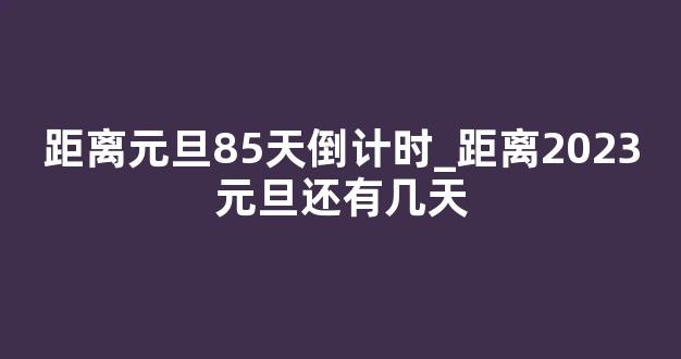 距离元旦85天倒计时_距离2023元旦还有几天