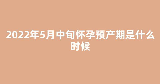 2022年5月中旬怀孕预产期是什么时候